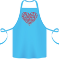 I Heart Red Heads Ginger Hair Funny Cotton Apron 100% Organic Turquoise