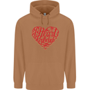 I Heart Red Heads Ginger Hair Funny Mens 80% Cotton Hoodie Caramel Latte
