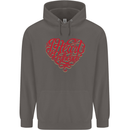 I Heart Red Heads Ginger Hair Funny Mens 80% Cotton Hoodie Charcoal