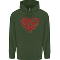 I Heart Red Heads Ginger Hair Funny Mens 80% Cotton Hoodie Forest Green