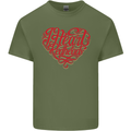 I Heart Red Heads Ginger Hair Funny Mens Cotton T-Shirt Tee Top Military Green