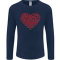 I Heart Red Heads Ginger Hair Funny Mens Long Sleeve T-Shirt Navy Blue
