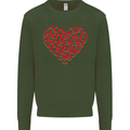 I Heart Red Heads Ginger Hair Funny Mens Sweatshirt Jumper Forest Green