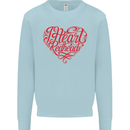 I Heart Red Heads Ginger Hair Funny Mens Sweatshirt Jumper Light Blue