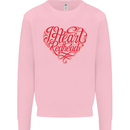 I Heart Red Heads Ginger Hair Funny Mens Sweatshirt Jumper Light Pink