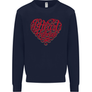 I Heart Red Heads Ginger Hair Funny Mens Sweatshirt Jumper Navy Blue