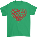 I Heart Red Heads Ginger Hair Funny Mens T-Shirt Cotton Gildan Irish Green