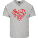 I Heart Red Heads Ginger Hair Funny Mens V-Neck Cotton T-Shirt Sports Grey