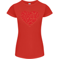 I Heart Red Heads Ginger Hair Funny Womens Petite Cut T-Shirt Red