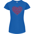 I Heart Red Heads Ginger Hair Funny Womens Petite Cut T-Shirt Royal Blue