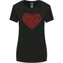 I Heart Red Heads Ginger Hair Funny Womens Wider Cut T-Shirt Black