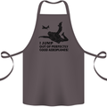 I Jump out of Good Aeroplanes Skydiving Cotton Apron 100% Organic Dark Grey
