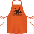 I Jump out of Good Aeroplanes Skydiving Cotton Apron 100% Organic Orange