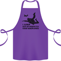 I Jump out of Good Aeroplanes Skydiving Cotton Apron 100% Organic Purple