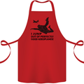 I Jump out of Good Aeroplanes Skydiving Cotton Apron 100% Organic Red
