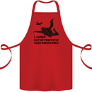 I Jump out of Good Aeroplanes Skydiving Cotton Apron 100% Organic Red