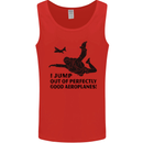 I Jump out of Good Aeroplanes Skydiving Mens Vest Tank Top Red