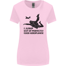 I Jump out of Good Aeroplanes Skydiving Womens Wider Cut T-Shirt Light Pink