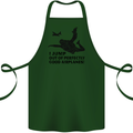 I Jump out of Good Airplanes Para Skydiving Cotton Apron 100% Organic Forest Green