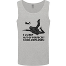 I Jump out of Good Airplanes Para Skydiving Mens Vest Tank Top Sports Grey