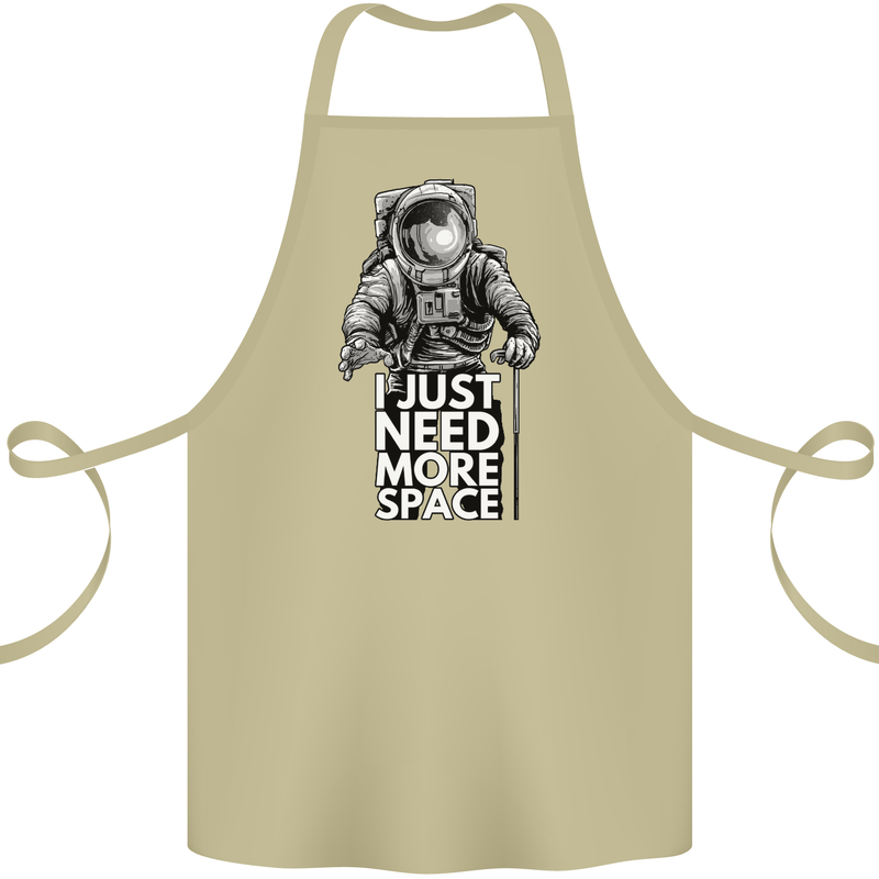 I Just Need More Space Funny Astonaut Cotton Apron 100% Organic Khaki