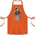 I Just Need More Space Funny Astonaut Cotton Apron 100% Organic Orange