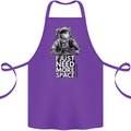 I Just Need More Space Funny Astonaut Cotton Apron 100% Organic Purple