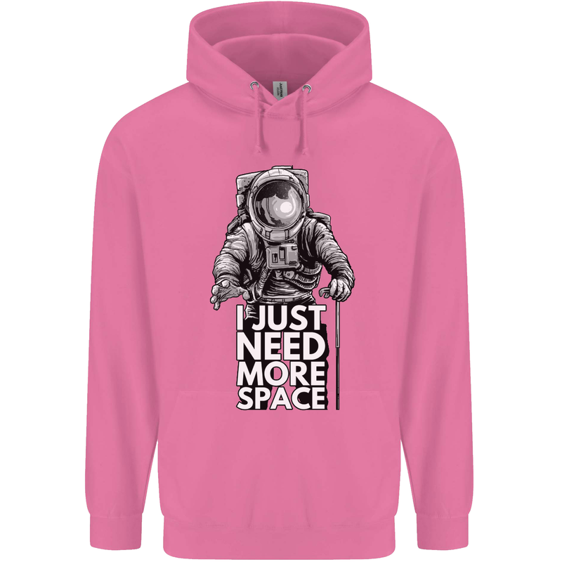 I Just Need More Space Funny Astonaut Mens 80% Cotton Hoodie Azelea