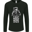 I Just Need More Space Funny Astonaut Mens Long Sleeve T-Shirt Black
