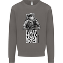 I Just Need More Space Funny Astonaut Mens Sweatshirt Jumper Charcoal