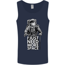 I Just Need More Space Funny Astonaut Mens Vest Tank Top Navy Blue