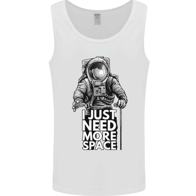I Just Need More Space Funny Astonaut Mens Vest Tank Top White