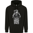 I Just Need More Space Funny Astronaut Childrens Kids Hoodie Black