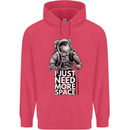 I Just Need More Space Funny Astronaut Childrens Kids Hoodie Heliconia
