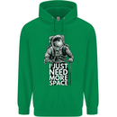 I Just Need More Space Funny Astronaut Childrens Kids Hoodie Irish Green