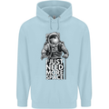 I Just Need More Space Funny Astronaut Childrens Kids Hoodie Light Blue
