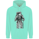 I Just Need More Space Funny Astronaut Childrens Kids Hoodie Peppermint