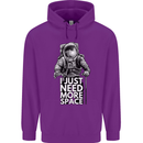 I Just Need More Space Funny Astronaut Childrens Kids Hoodie Purple