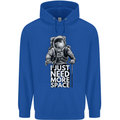I Just Need More Space Funny Astronaut Childrens Kids Hoodie Royal Blue