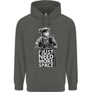 I Just Need More Space Funny Astronaut Childrens Kids Hoodie Storm Grey