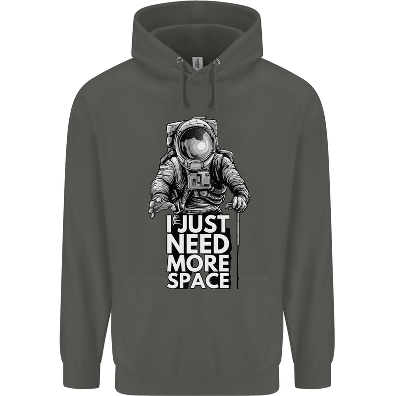 I Just Need More Space Funny Astronaut Childrens Kids Hoodie Storm Grey