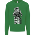I Just Need More Space Funny Astronaut Kids Sweatshirt Jumper Irish Green