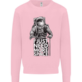 I Just Need More Space Funny Astronaut Kids Sweatshirt Jumper Light Pink