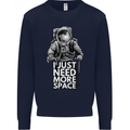I Just Need More Space Funny Astronaut Kids Sweatshirt Jumper Navy Blue