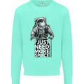 I Just Need More Space Funny Astronaut Kids Sweatshirt Jumper Peppermint