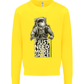 I Just Need More Space Funny Astronaut Kids Sweatshirt Jumper Yellow