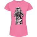 I Just Need More Space Funny Astronaut Womens Petite Cut T-Shirt Azalea