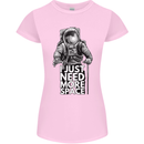 I Just Need More Space Funny Astronaut Womens Petite Cut T-Shirt Light Pink