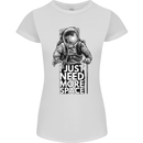 I Just Need More Space Funny Astronaut Womens Petite Cut T-Shirt White