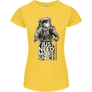 I Just Need More Space Funny Astronaut Womens Petite Cut T-Shirt Yellow